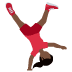 🤸🏿‍♀️ woman cartwheeling: dark skin tone display on Twitter